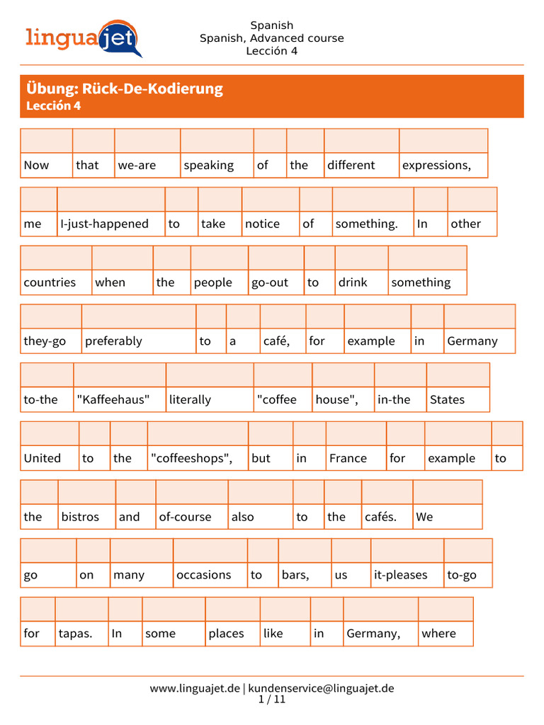 Lección 4 Exercise Back Decoding | PDF | Coffeehouse | English Language