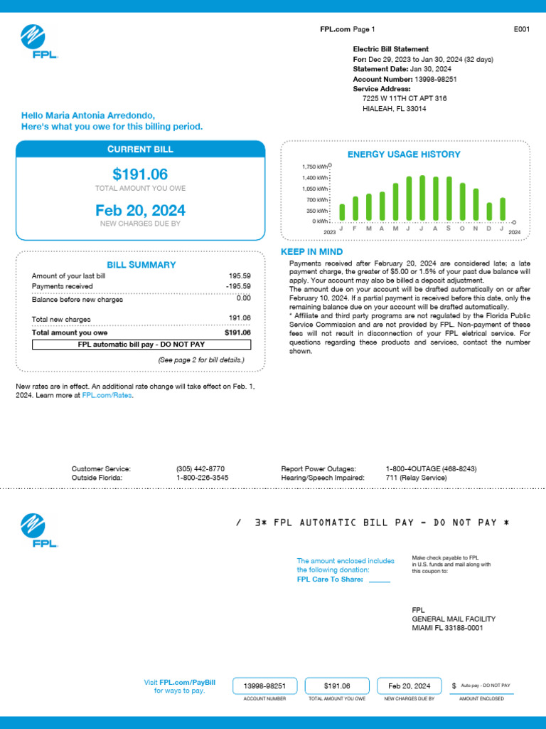 FPL Autopay Discount Details | PDF | Payments