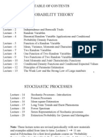 Probability Theory and Stochastic Processes Lectures