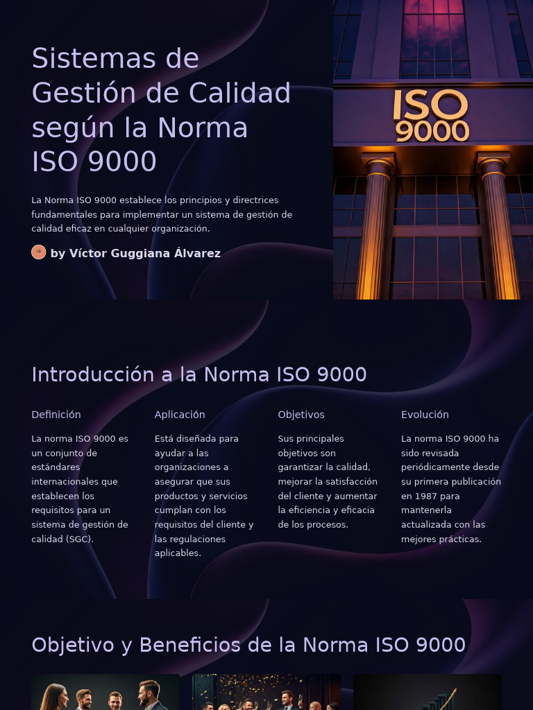 Sistemas de Gestion de Calidad Segun La Norma ISO 9000 | PDF | Sistema ...