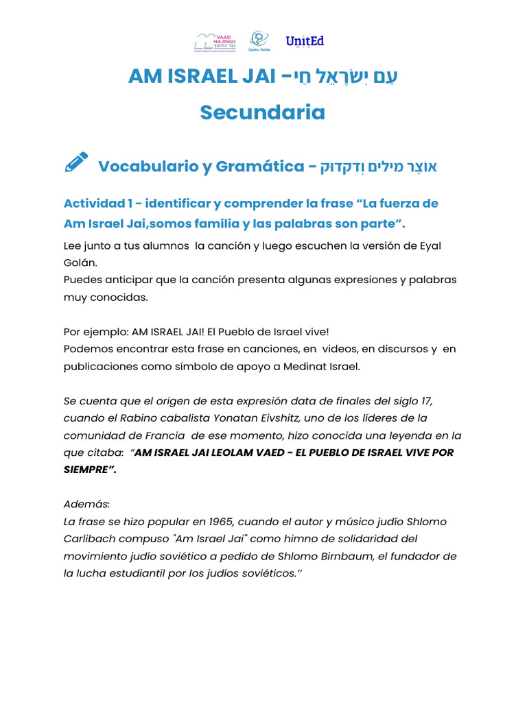 Am israel jai secundaria kp pdf israel pol tica mundial