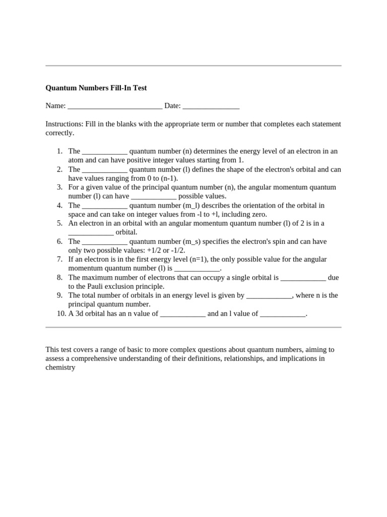 Fill in Test Inclusive Monitoring and Measurement | PDF | Atomic ...