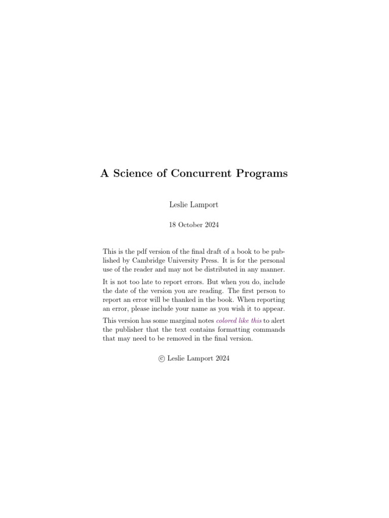 Science of Concurrent Programming | PDF | Computer Programming | Algorithms