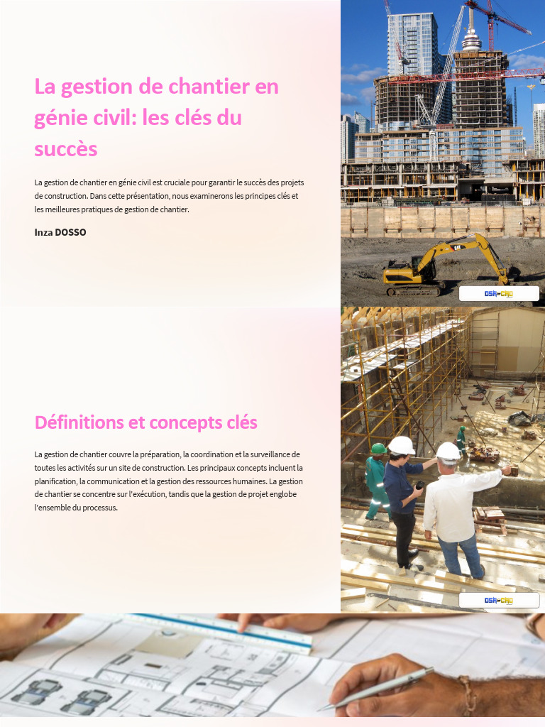 Clés de la gestion de chantier en génie civil | PDF | Gestion de projet ...