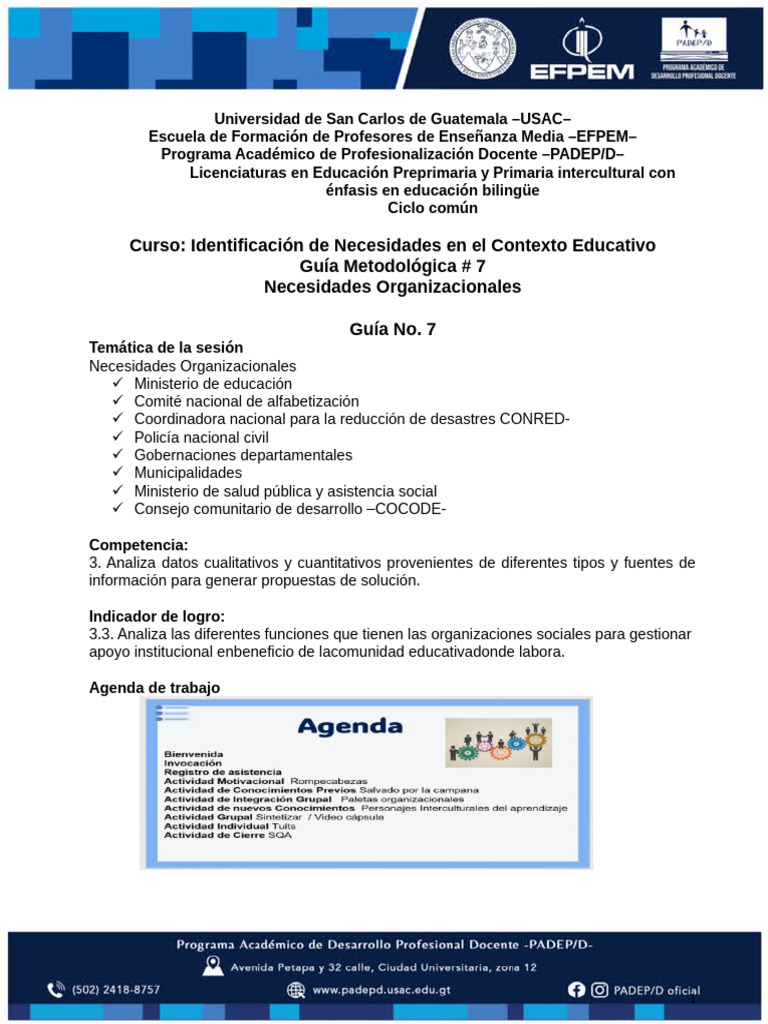 Guia 7 | PDF | Maestros | Aprendizaje