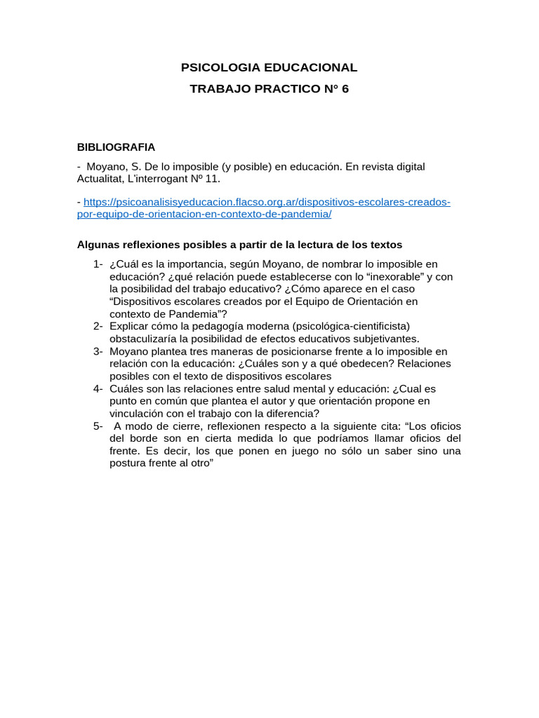 Psicologia Educacional Tp6 | PDF