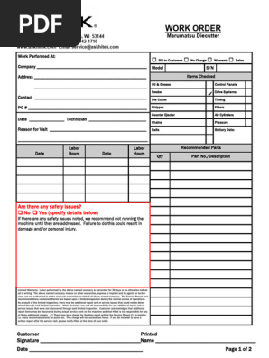 Work Order