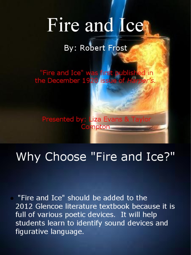 Fire And Ice Literary Devices
