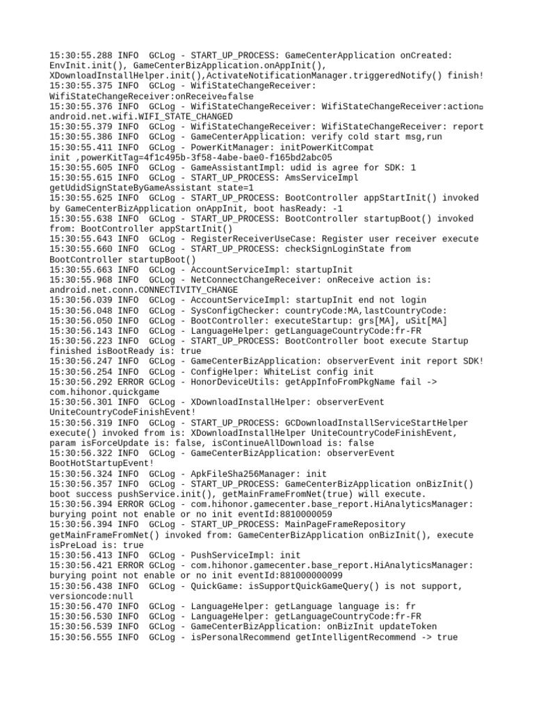 GameCenter Application Startup Log | PDF | Computer Data | Computer ...