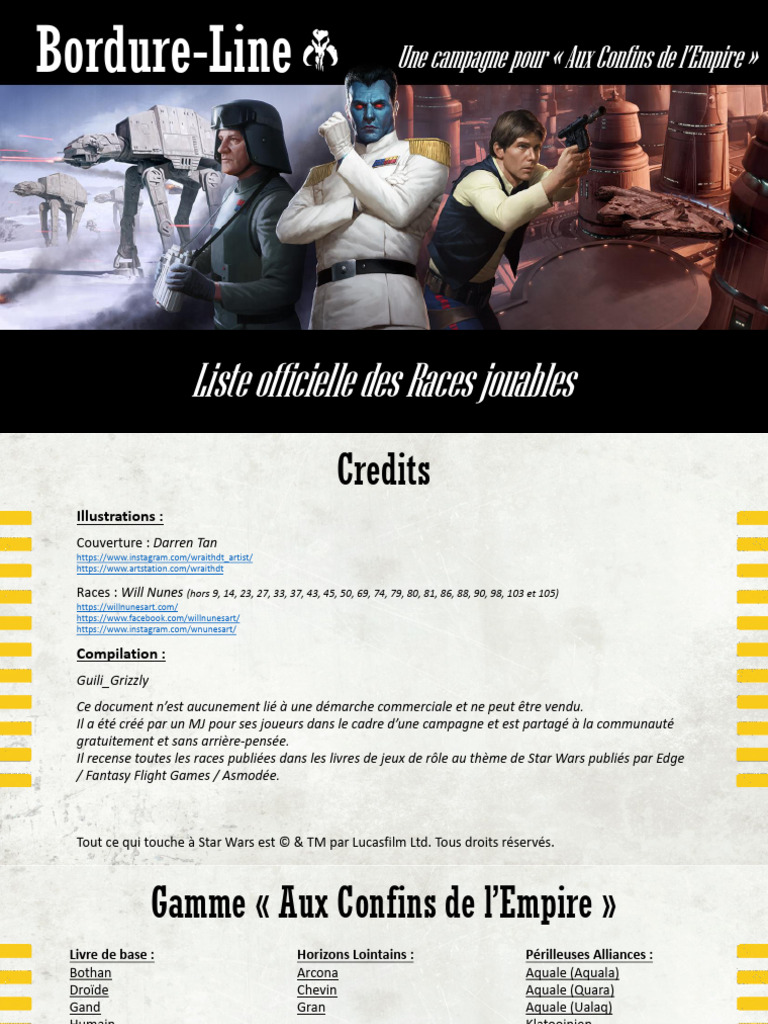 Races jouables dans Star Wars RPG | PDF | Stress (Biologie)