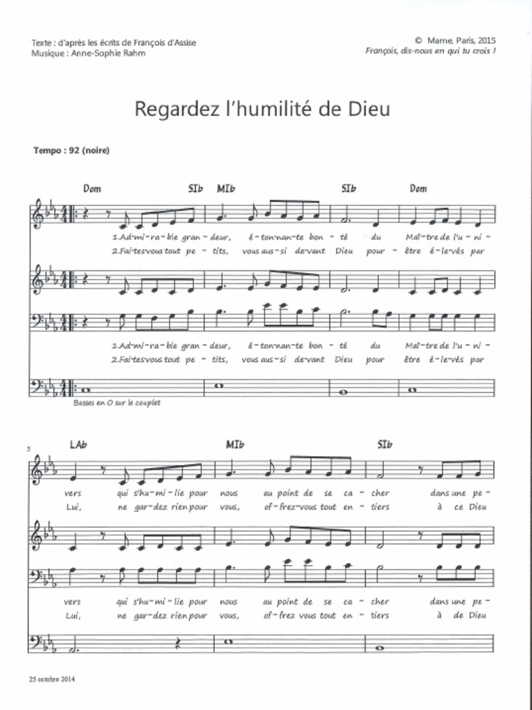 Regardez L Humilite de Dieu | PDF