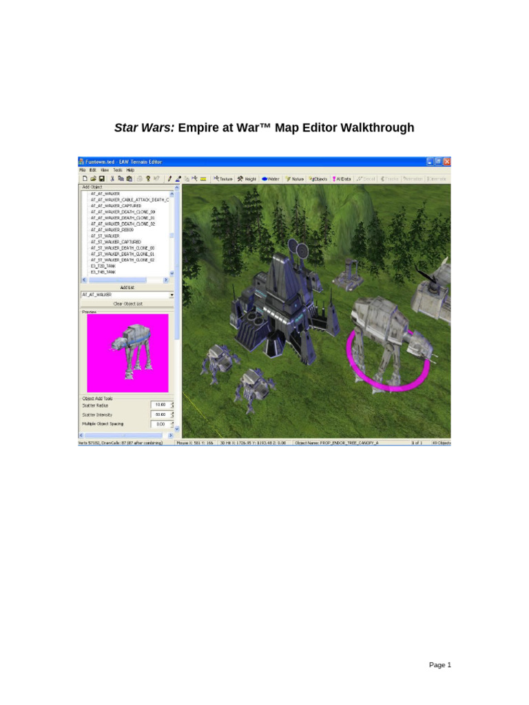 Empire at War Map Editor Guide | PDF | Button (Computing) | Infantry