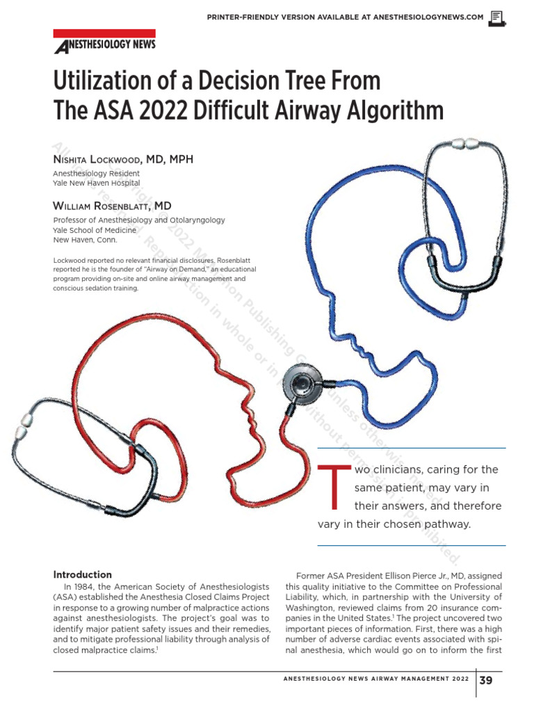 Decision Tree ANAM2022 WM-2 | PDF | Anesthesia | First Aid