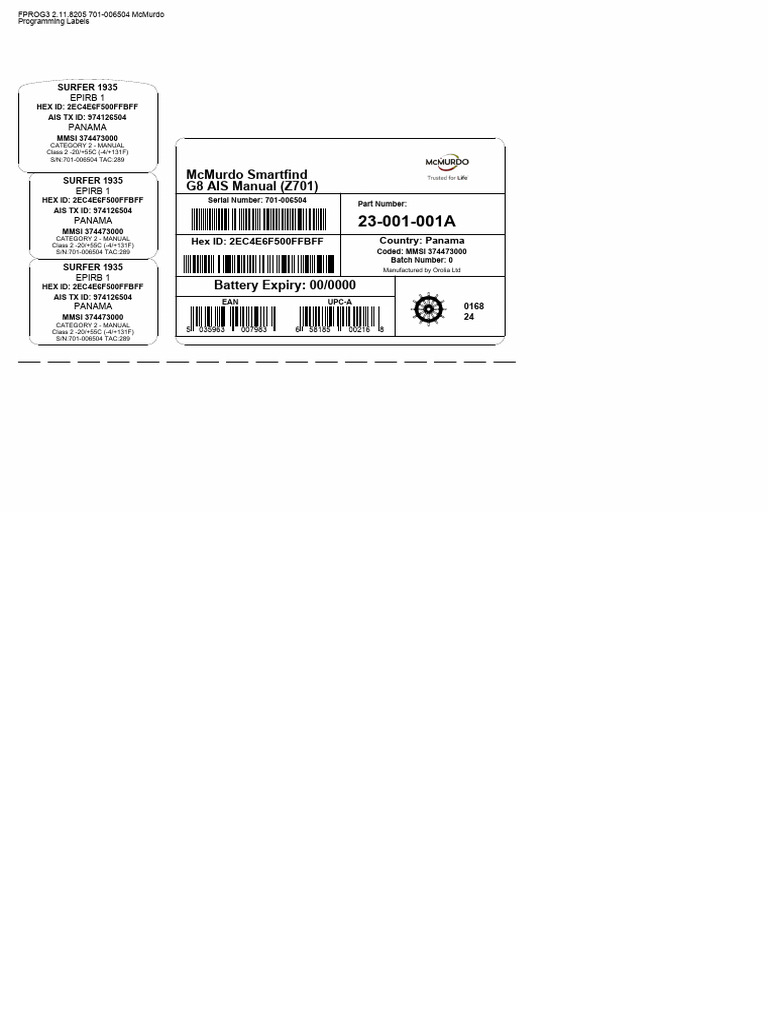 701-006504 Labels | PDF | Technology & Engineering