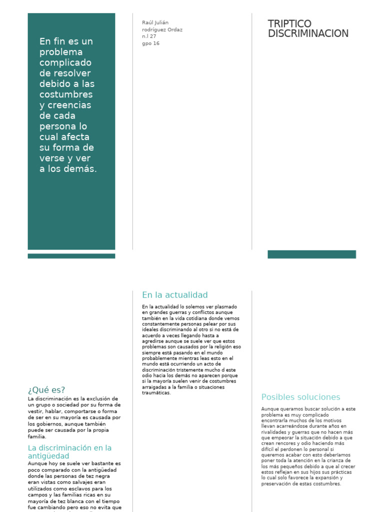 Discrimi Nacion | PDF | Discriminación | Psicología Social