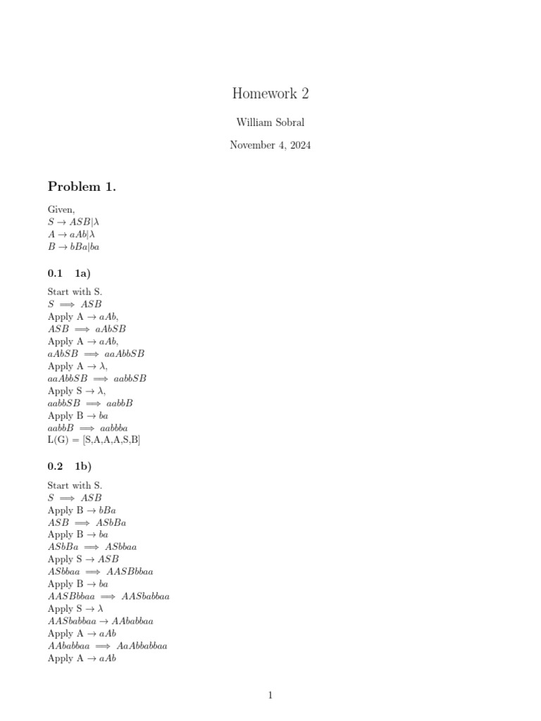 Context-Free Grammar Derivations Explained | PDF | Teaching Methods ...