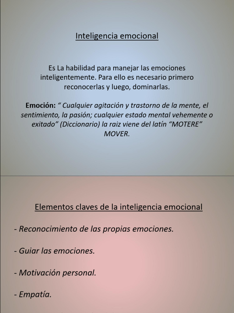 Claves de la Inteligencia Emocional | PDF | Las emociones ...