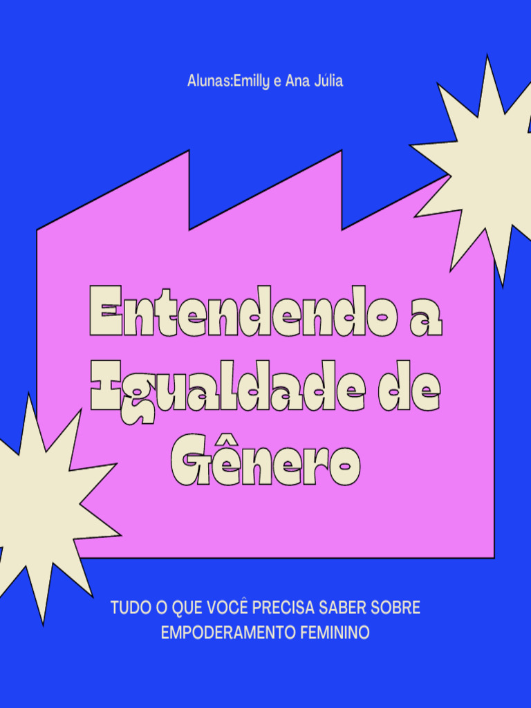 Azul e Rosa Formas Dinâmicas Igualdade de Gênero Inclusão Informativo ...