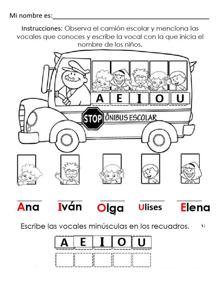 Actividades con Vocales para Niños | PDF | Artes del Lenguaje y ...