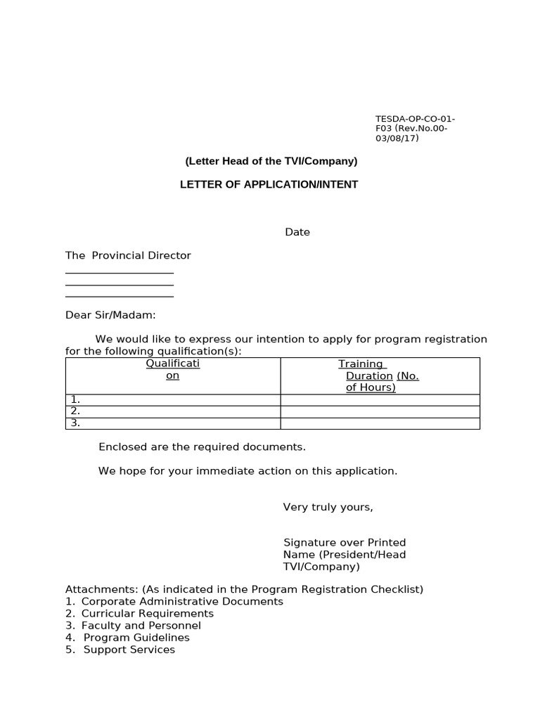 TESDA Program Registration Application Guide | PDF | Business ...