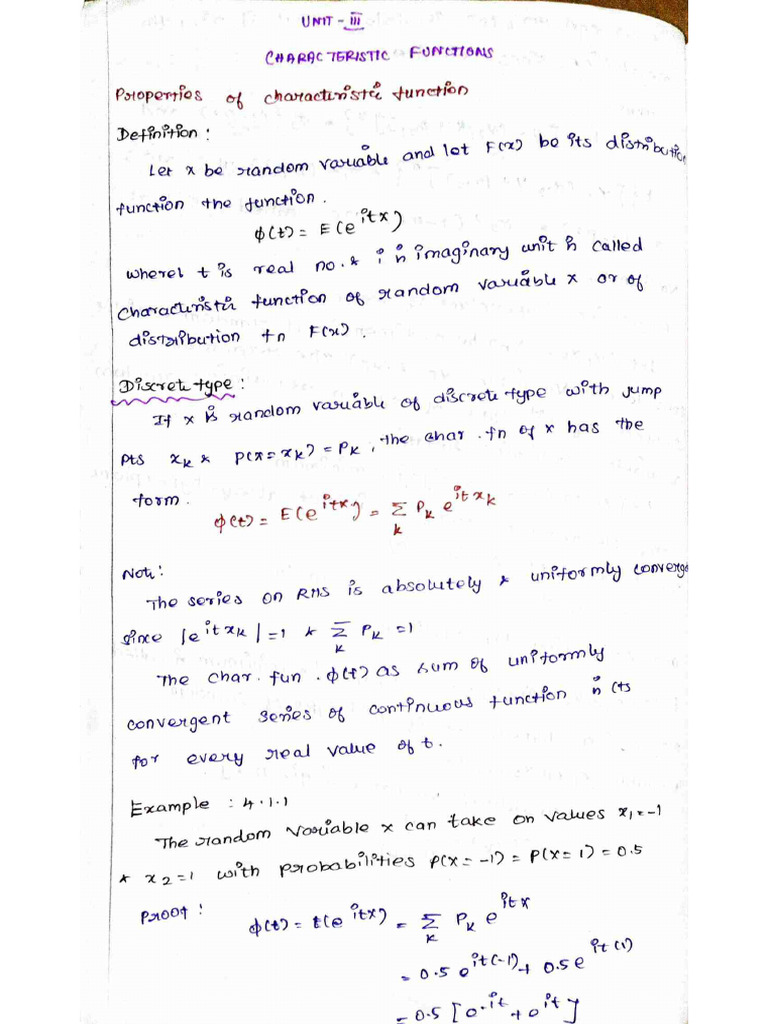 Probability Unit3 | PDF