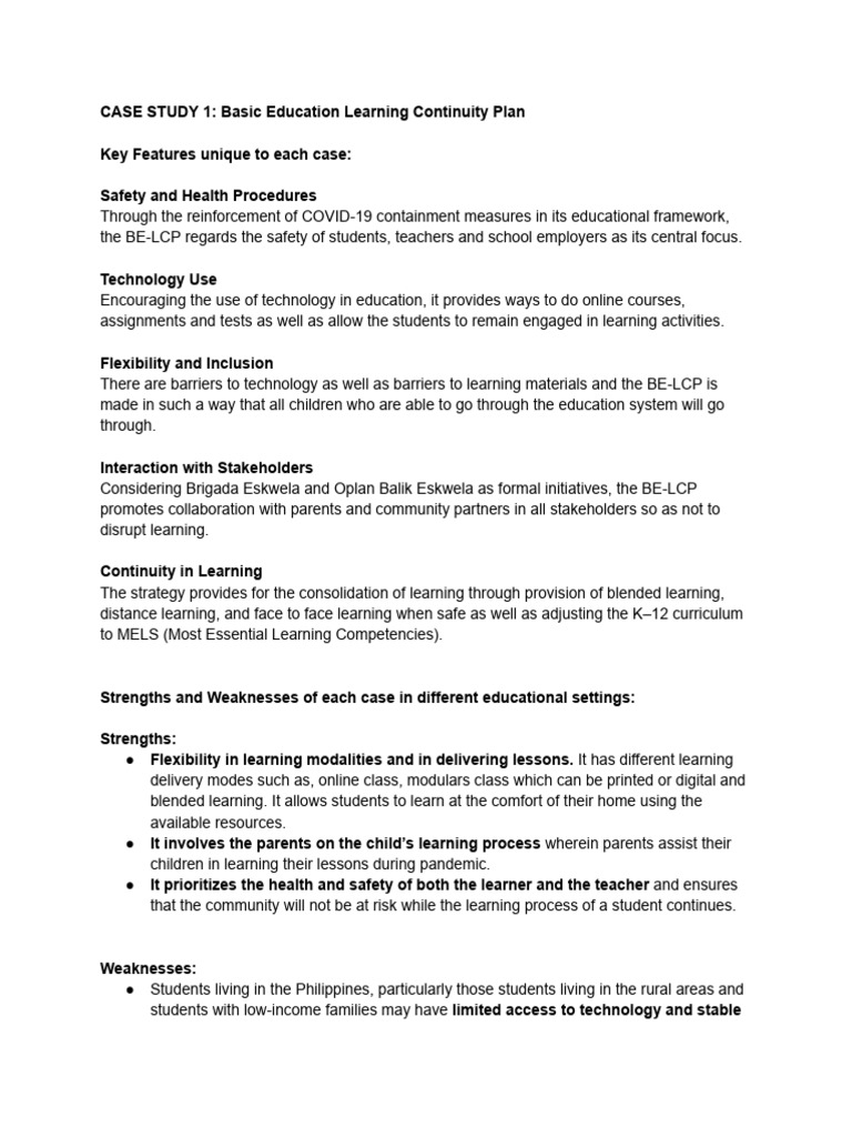Group 5 Case Study Pdf Teachers Curriculum