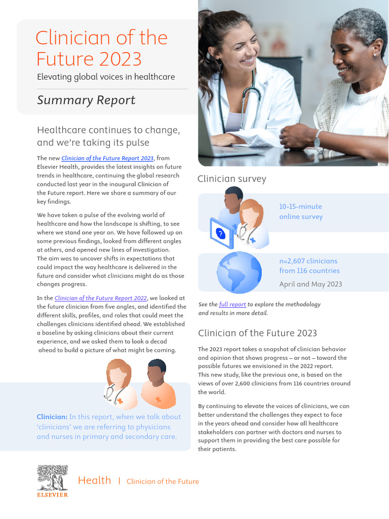 Clinician of The Future - Summary - Report 2023 | PDF | Nursing ...
