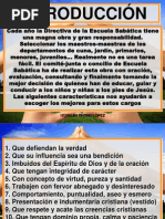 MAESTRAS NIÑOS ESCUELA SABÁTICA CARACTERÍSTICAS