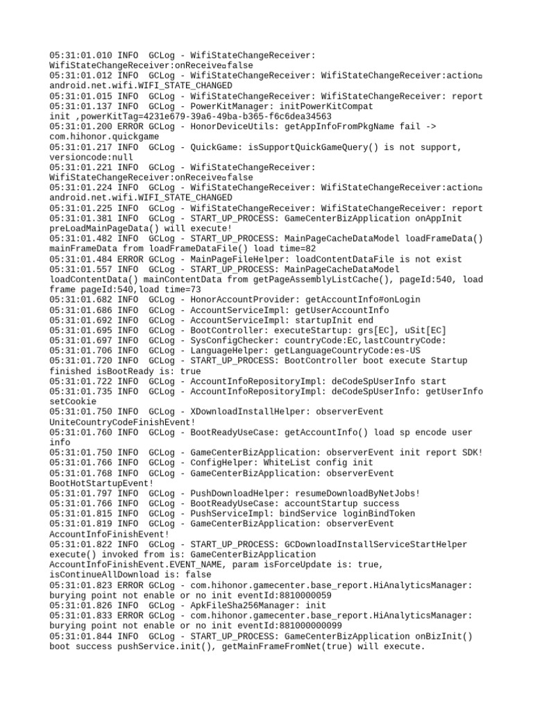 Honor Device Log Analysis Report | PDF | Internet Standards | Network ...