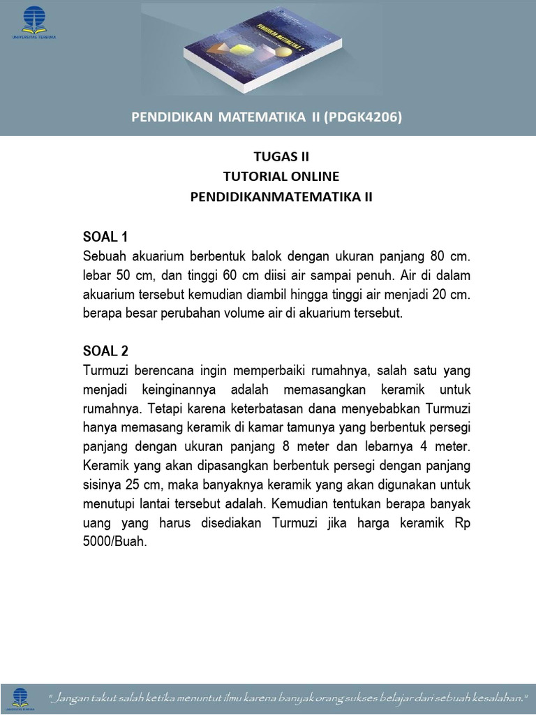 Tugas 2 Pendidikan Matematika II | PDF