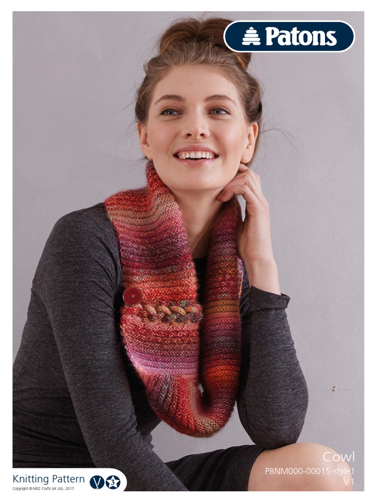 Cowl Knitting Pattern Guide | PDF | Knitting | Seam (Sewing)