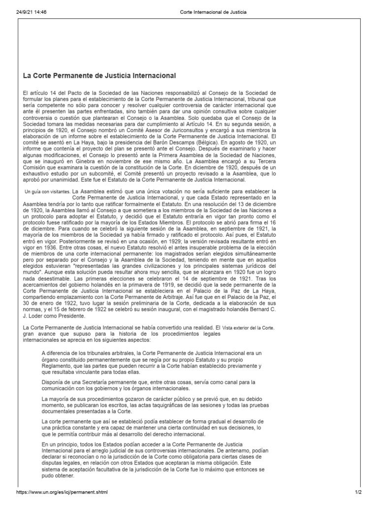 Corte Internacional de Justicia | PDF | Justicia | Crimen y violencia