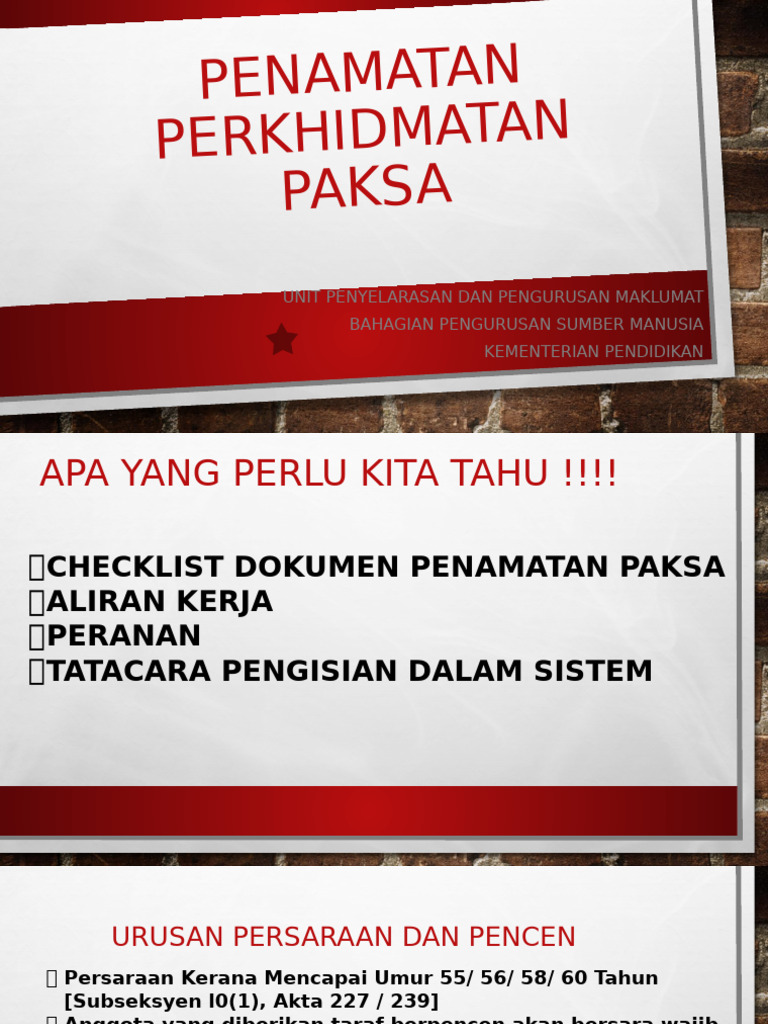 Penamatan Perkhidmatan Paksa | PDF