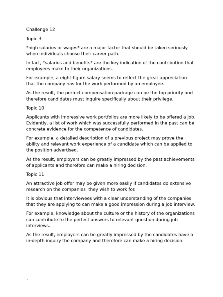 Key Factors Influencing Career Choices | PDF | Job Interview | Recruitment