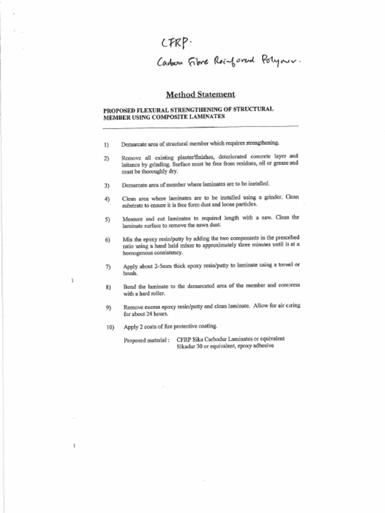01 - CFRP Method Statement (29.07.2023) | PDF