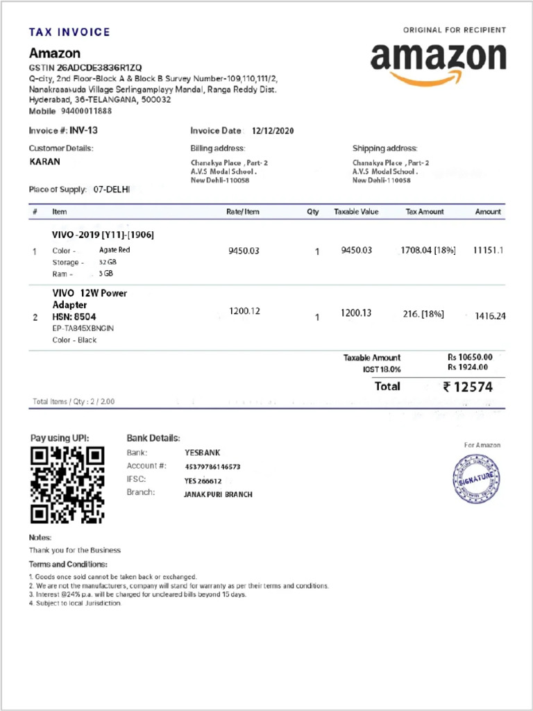 INVOICE | PDF