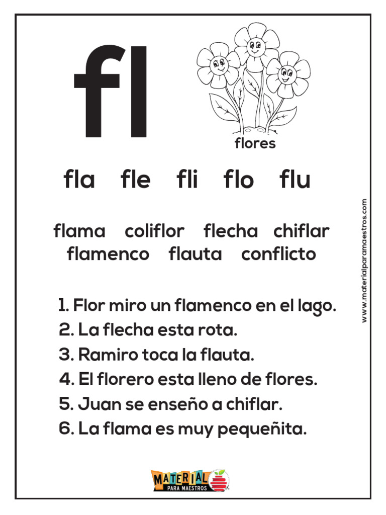 Oraciones con Fla, Fle, Fli, Flo, Flu | PDF