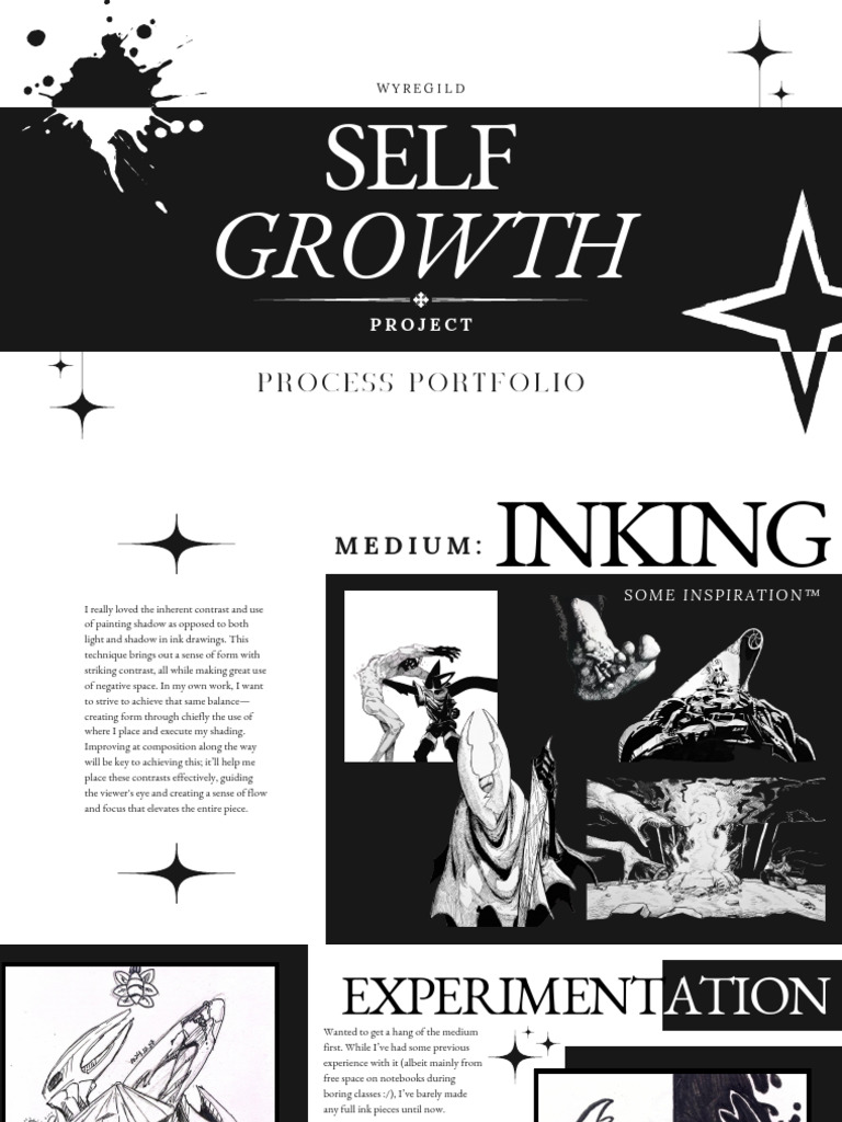 Self Growth Project Process Portfolio | PDF | Composition (Visual Arts)