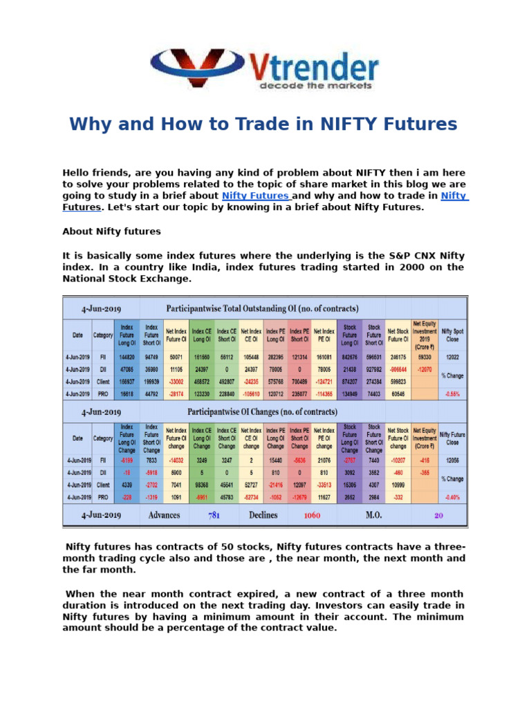 Nifty Futures Trading Explained | PDF | Futures Contract | Stocks