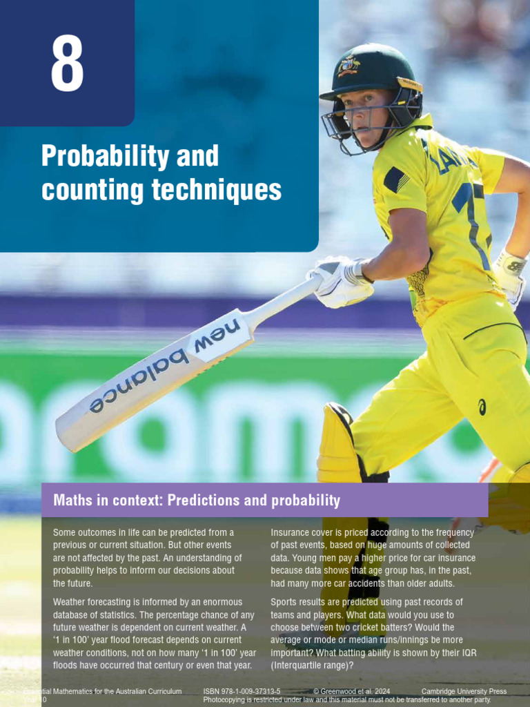 Year 10 chapter 8 probability and counting techniques pdf