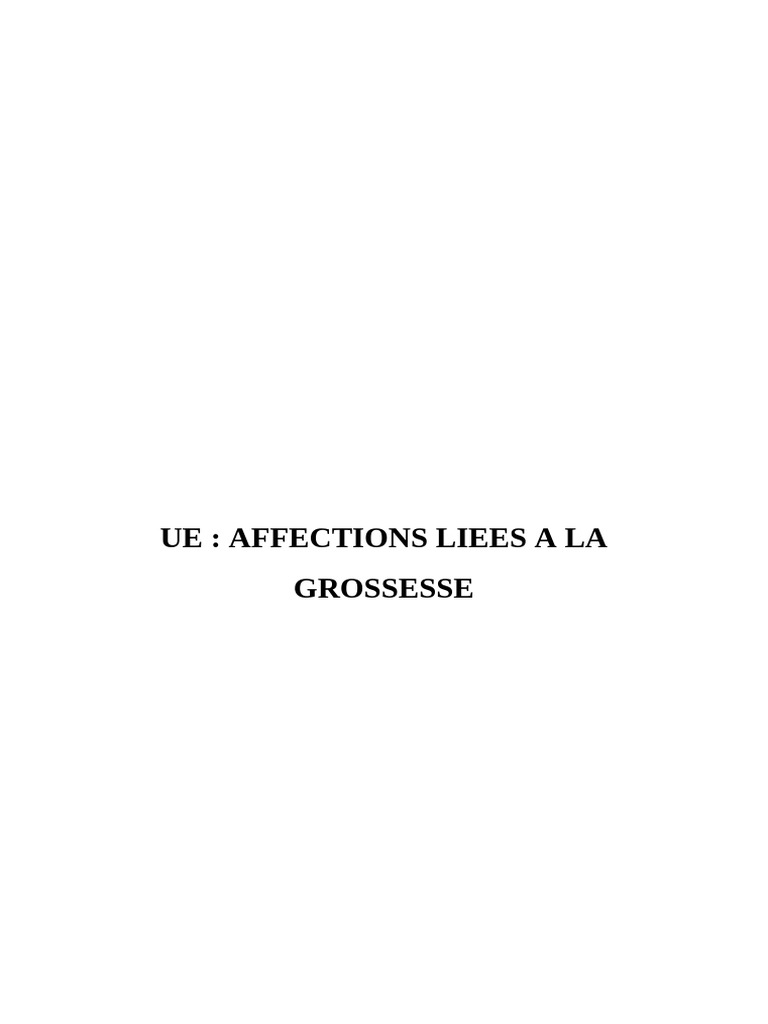 Affections liées à la grossesse : HTA et PE | PDF | Hypertension ...