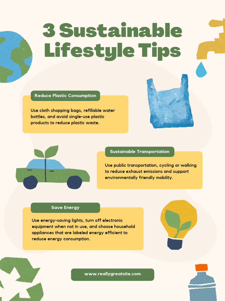 Sustainable Living: 3 Key Tips | PDF | Wellness | Science & Mathematics