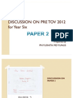 Discussion on Pre Tov 2012 Paper 2