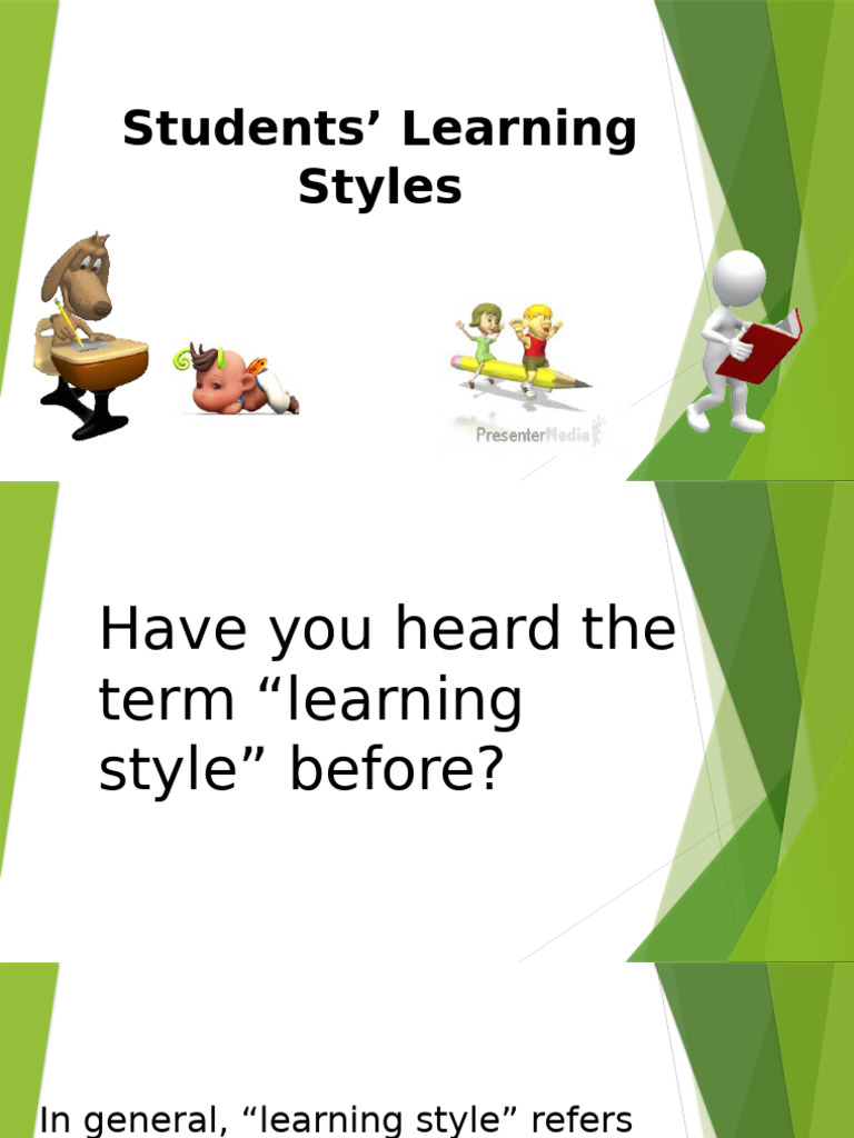 DIFFERENT LEARNING STYLES FOR COLLEGE STUDENTS visual data 8