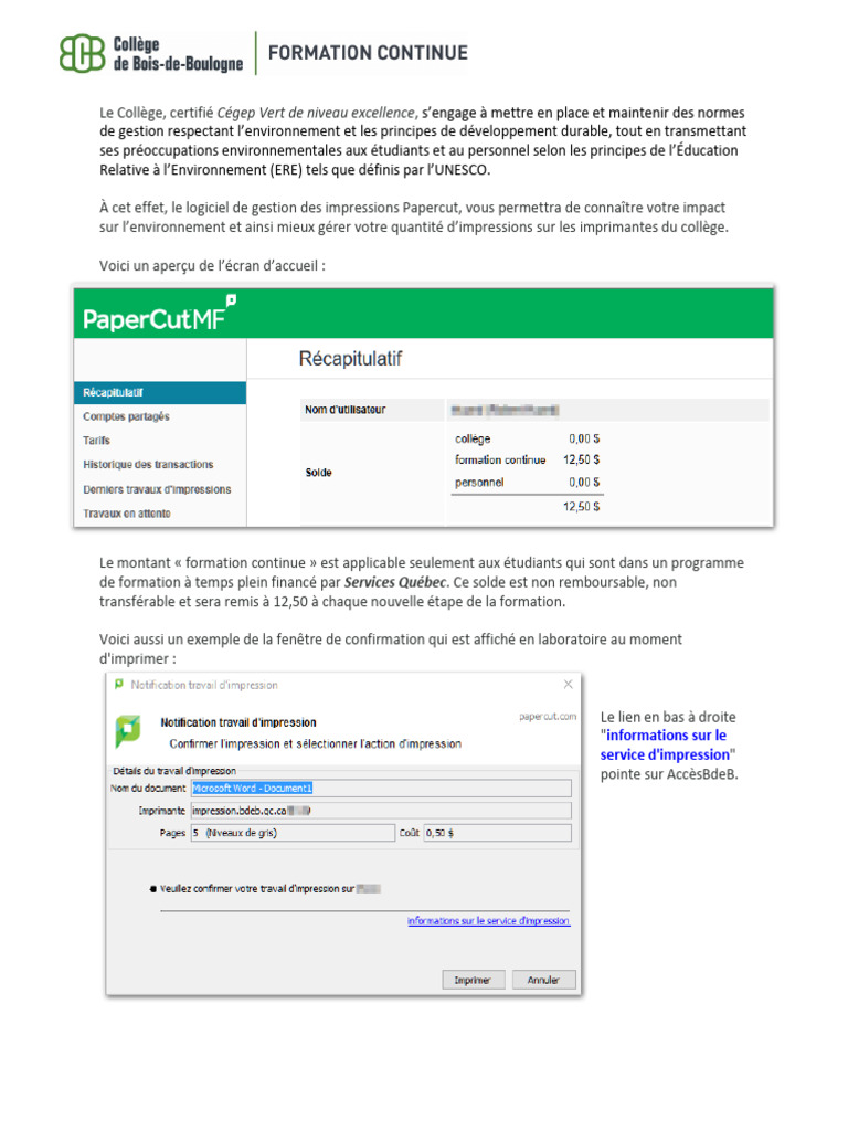 Gestion des impressions avec Papercut | PDF | Informatique
