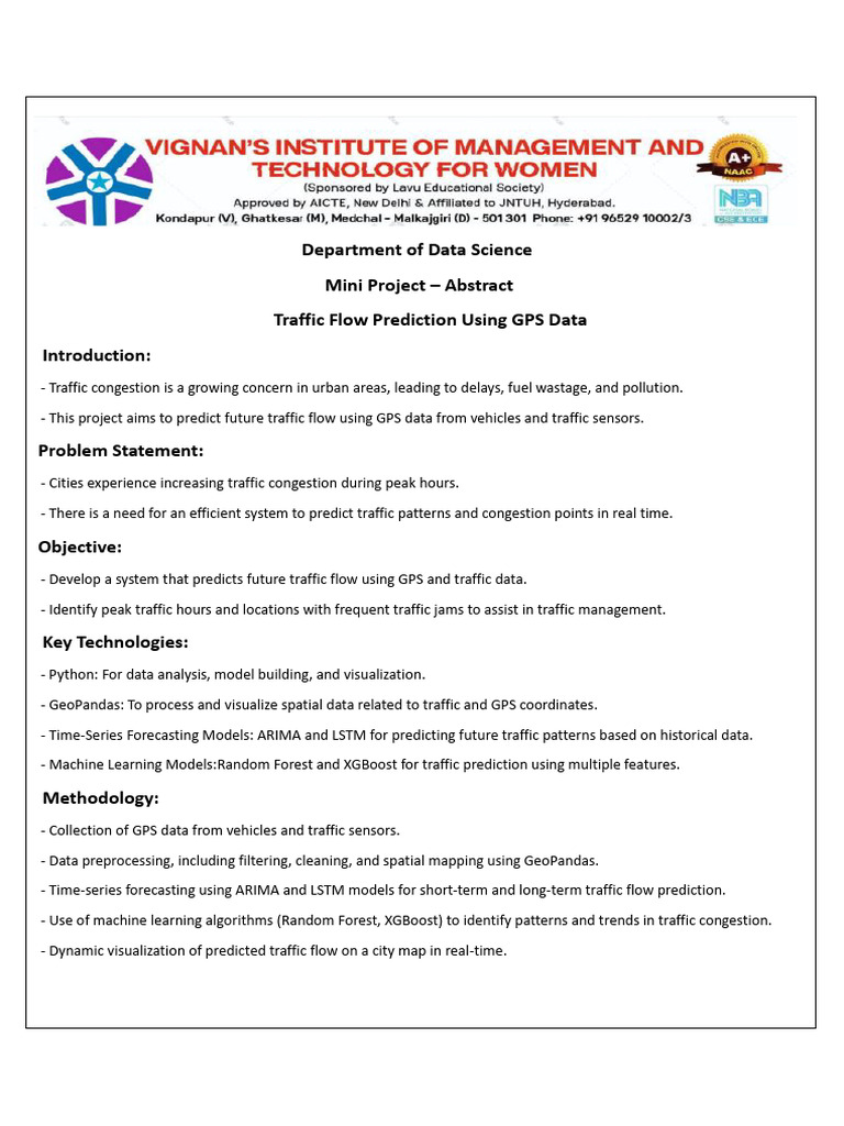 Traffic Flow Prediction with GPS Data | PDF | Traffic Congestion | Traffic