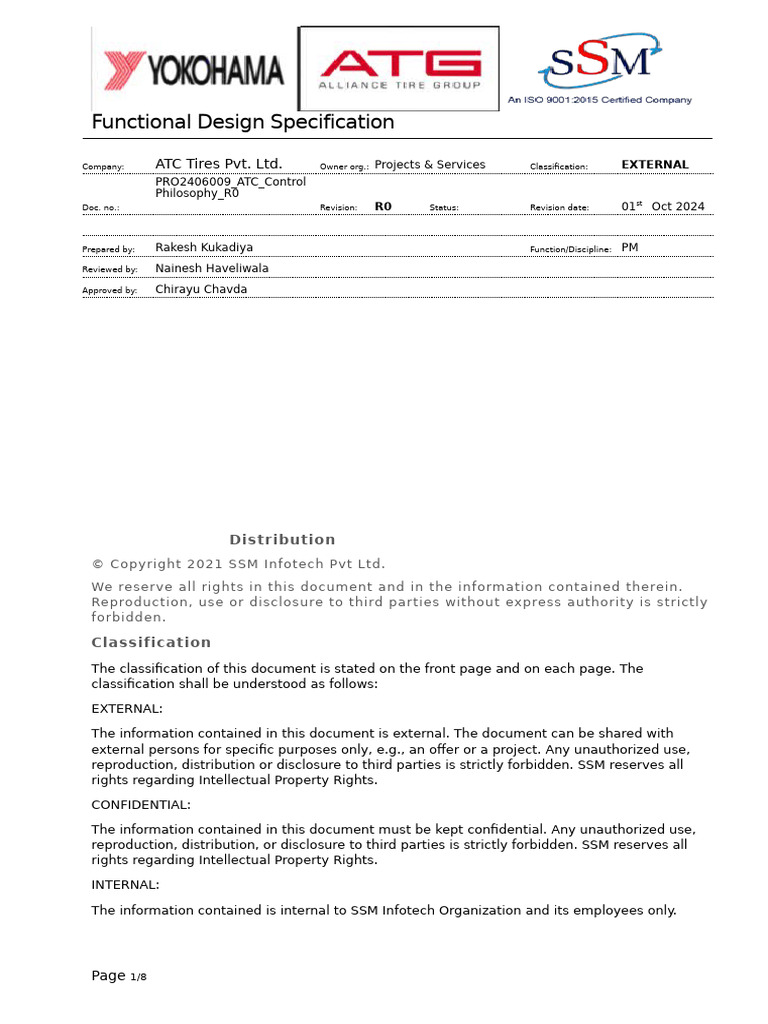 PRO2406009 ATC Control Philosophy R0 1 | PDF | Technology & Engineering