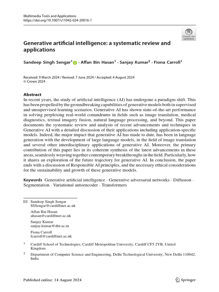 Systematic Review of Generative AI | PDF | Artificial Intelligence ...