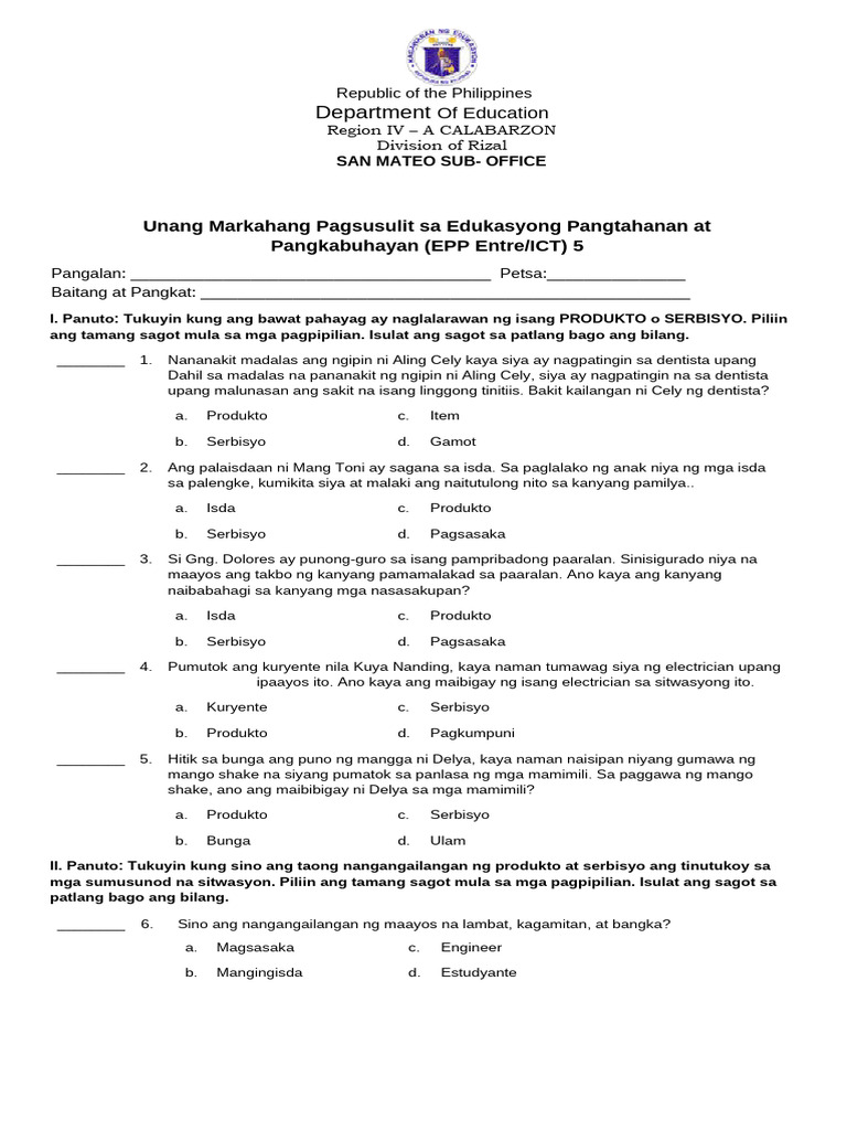 Epp-Ict-5 - Quarter 1 | PDF