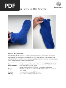 Ultra Easy Ruffle Socks English
